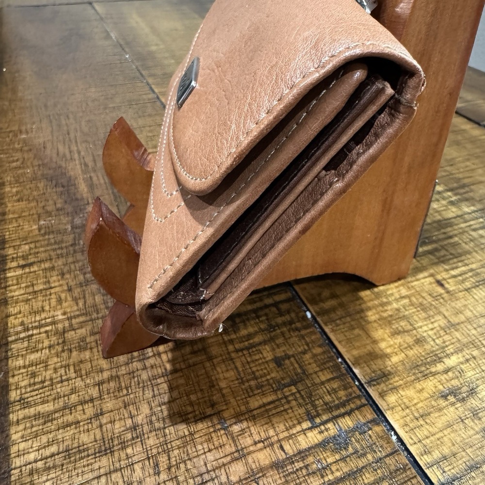 Fossil Hanover Leather Wallet Trifold Brown Cards Coins Money Snap Zipper‎ - Picture 6 of 16